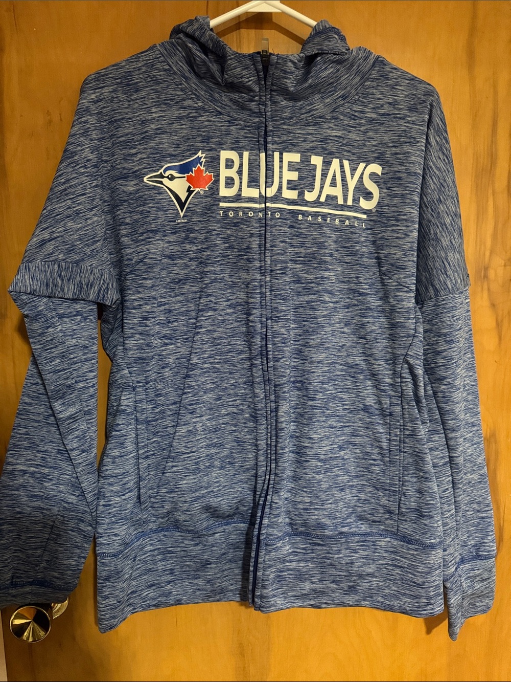 Heathered Blue Full‑Zip Hoodie Jacket